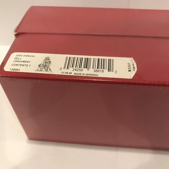 New Marquis By Waterford Red Crystal 2006 Annual Bell Christmas Ornament - Picture 4 of 6